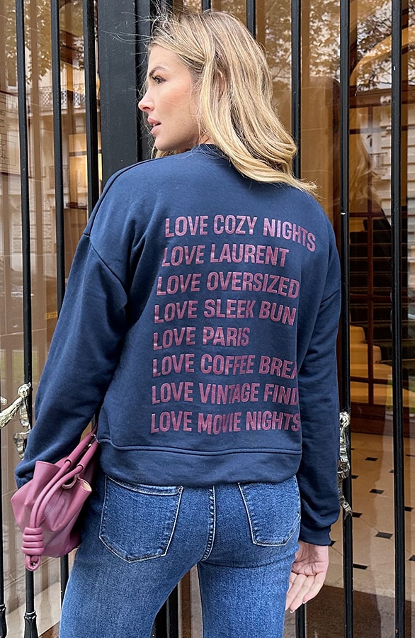 All The Things I Love Sweater Marine – truien, foto 3