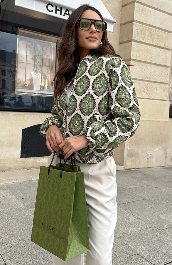 Bomber Jacket Classic Print Groen – jassen, foto 5