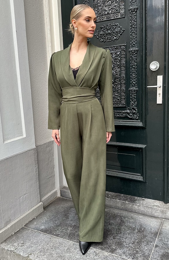Classic Jumpsuit Detailed Suit Army – jumpsuits en playsuits, foto 3