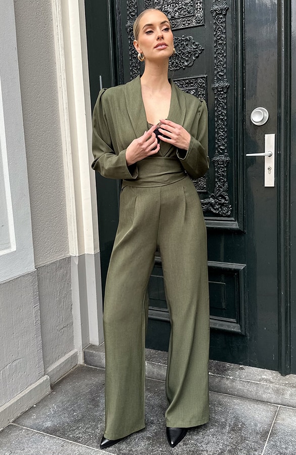 Classic Jumpsuit Detailed Suit Army – jumpsuits en playsuits, foto 7