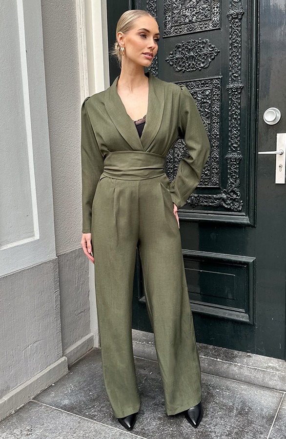 Classic Jumpsuit Detailed Suit Army – jumpsuits en playsuits, foto 8