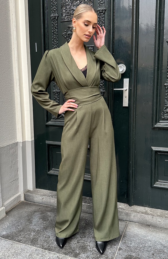 Classic Jumpsuit Detailed Suit Army – jumpsuits en playsuits, foto 9