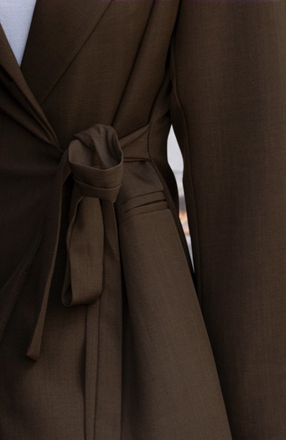 Classic Wrap Blazer Choco – jassen, foto 4