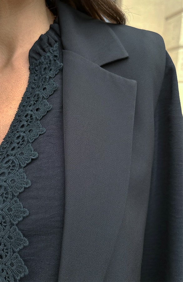 Elegant Blazer Gilet Zwart – blazers, foto 7
