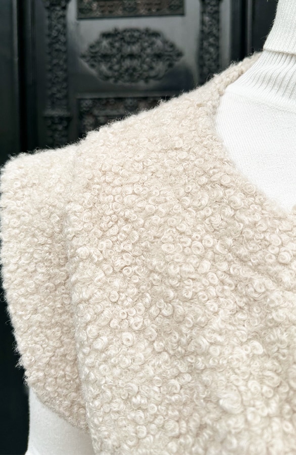 Limited Boucle Gilet Beige – vesten, foto 3