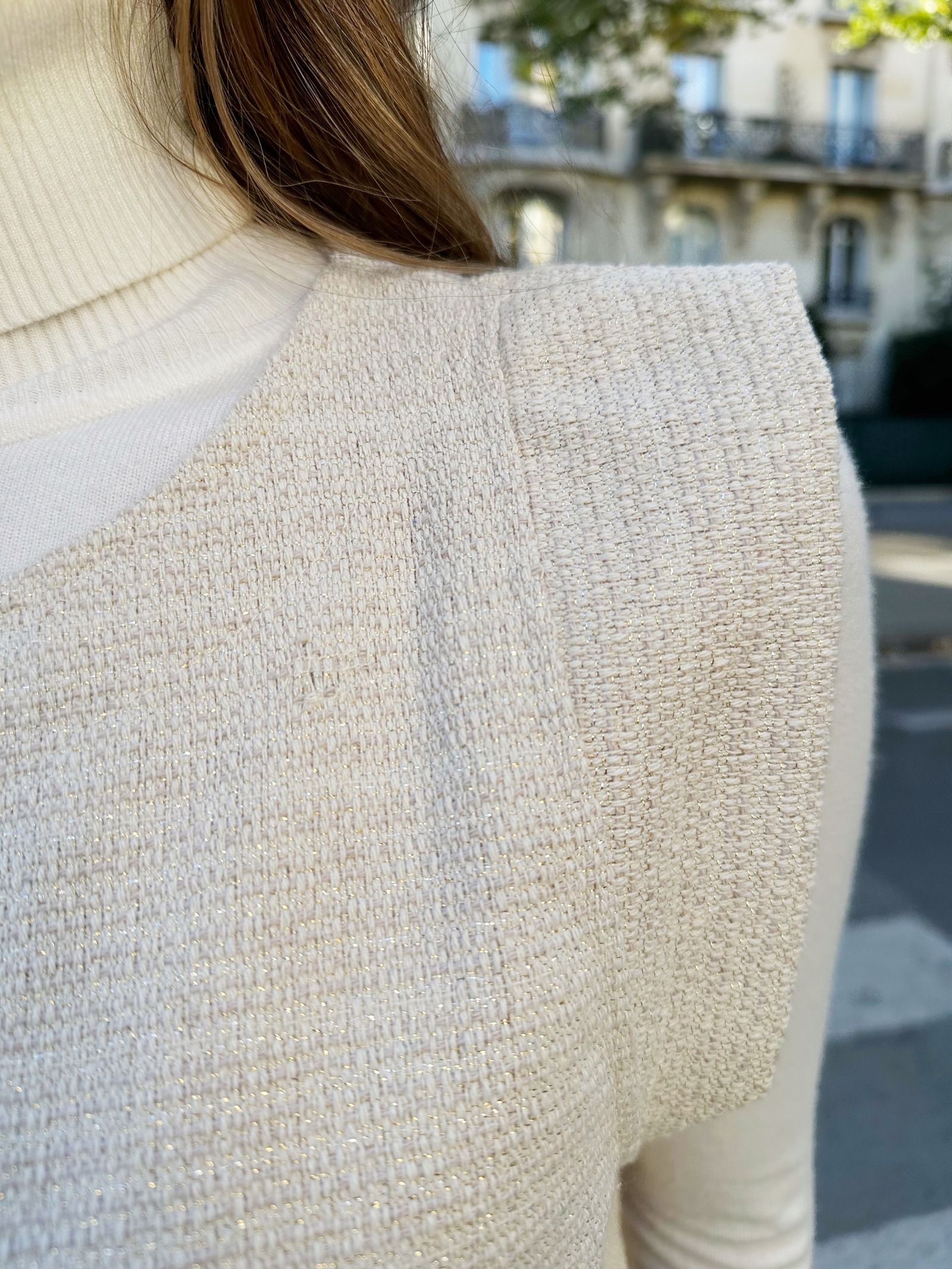 Lurex Gilet Met Zakken Beige – vesten, foto 5