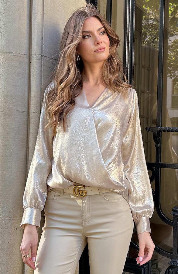 Marant Blouse Metallic Gold – shoparchief, foto 7