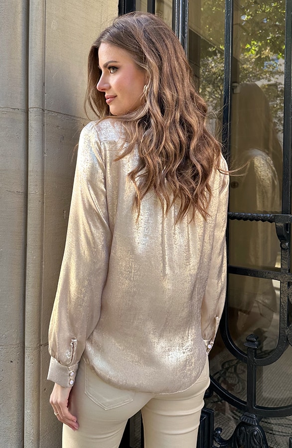 Marant Blouse Metallic Gold – shoparchief, foto 3