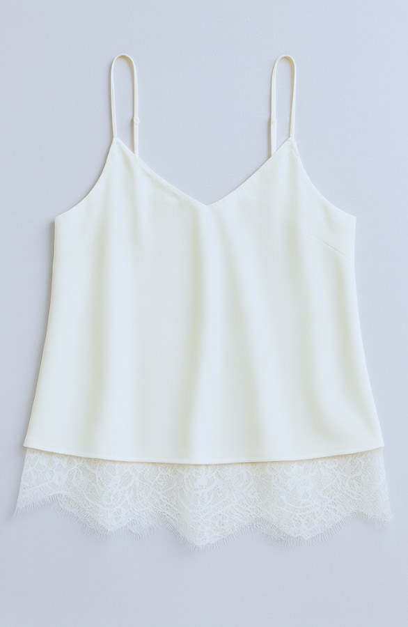 Satin Lace Top Ecru – tops
