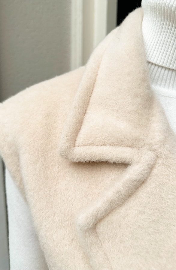 Soft Oversized Button Gilet Beige – vesten, foto 5