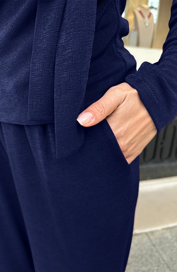 Straight Stretch Pantalon Marine – alle kleding, foto 4