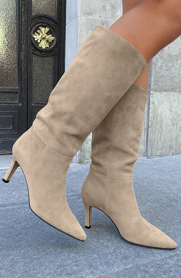 Suede Laarzen Beige 1.0 – shoparchief