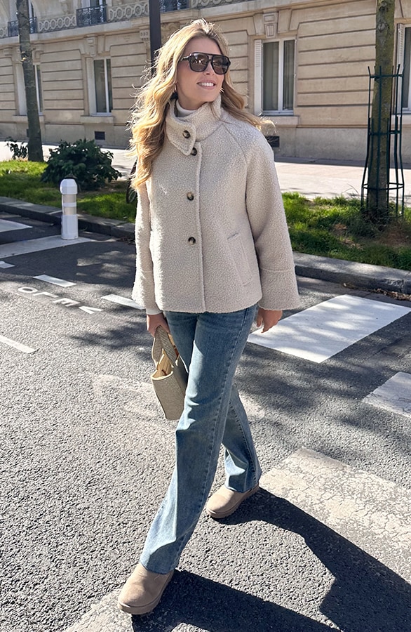 Teddy Jas Met Knopen Beige – jassen, foto 10