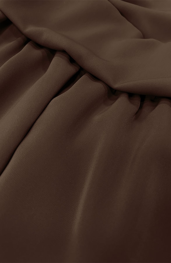V-hals Jurk Strik Detail Choco – jurken, foto 7