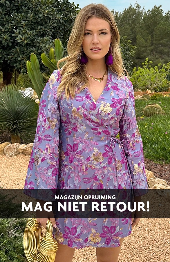 Jacquard Kleid Weiter Ärmel Lila, Kleider, Foto 3