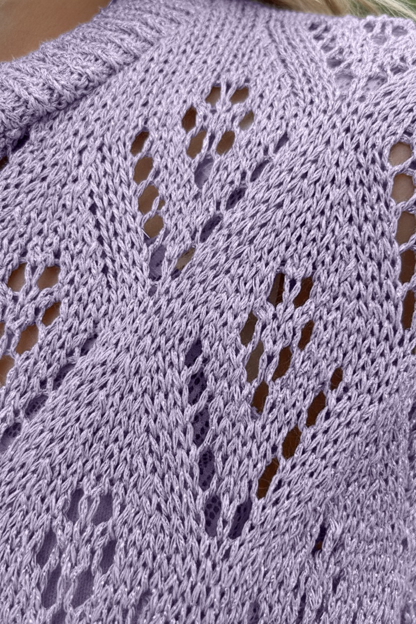 Lurex Gehaakte Top Lila – tops, foto 4