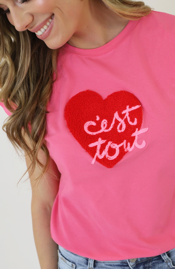 Cest Tout T-shirt Roze – tops, foto 4