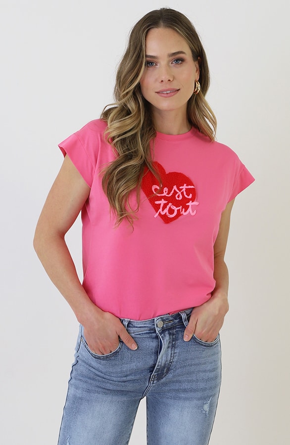 Cest Tout T-shirt Roze – tops, foto 6