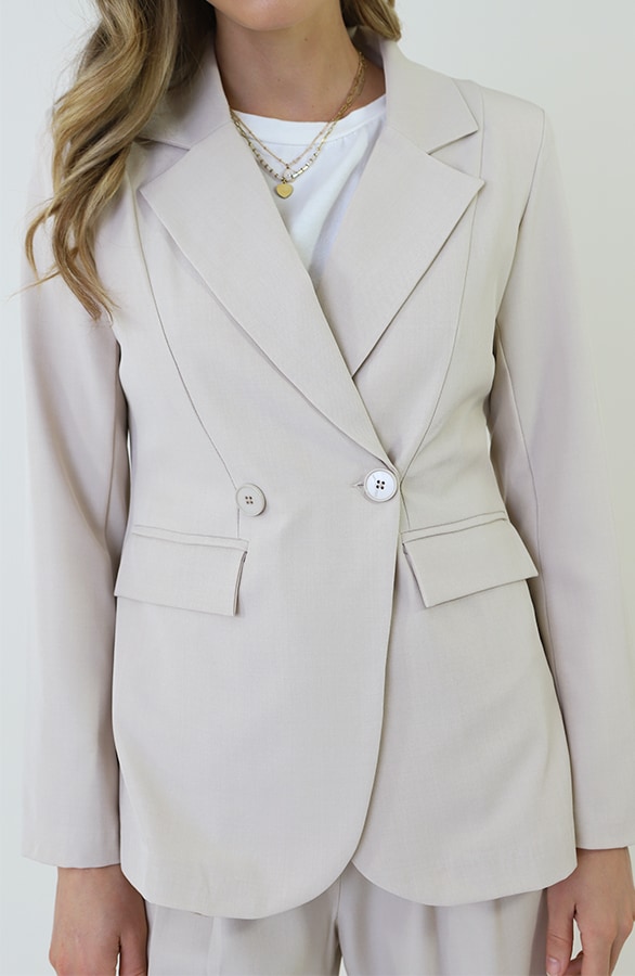 Classic Dames Blazer Beige – blazers, foto 7