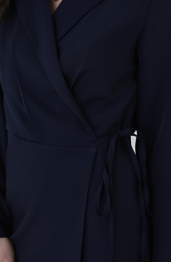 Classic Elegant Blazer Dress Marine – jurken, foto 8