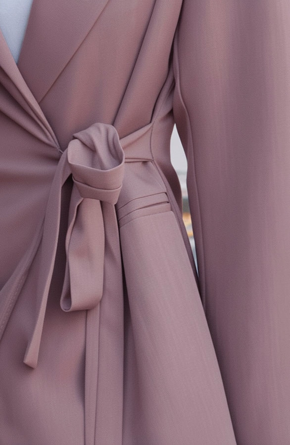 Classic Wrap Blazer Mauve – jassen, foto 5
