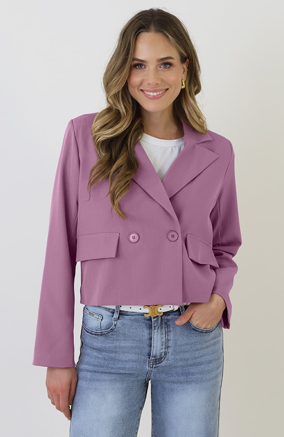 Cropped Pocket Blazer Mauve 2.0 – blazers