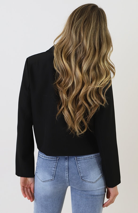 Cropped Pocket Blazer Zwart – jassen, foto 3