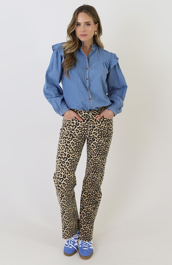 Elegance Ruffle Denim Blouse – blouses, foto 5