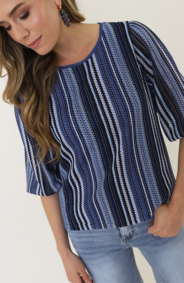 Gehaakte Pofmouwen Top Blauw – tops, foto 10
