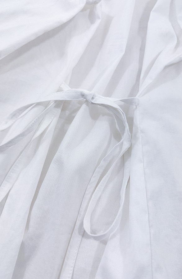 Katoenen Strik Blouse Ecru – blouses, foto 9