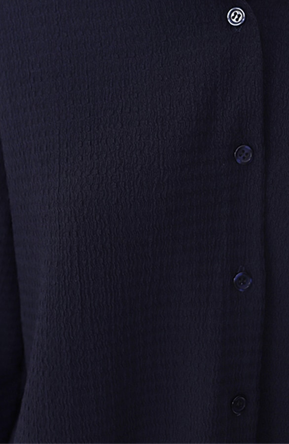 LA Knopen Blouse Marine – blouses, foto 4