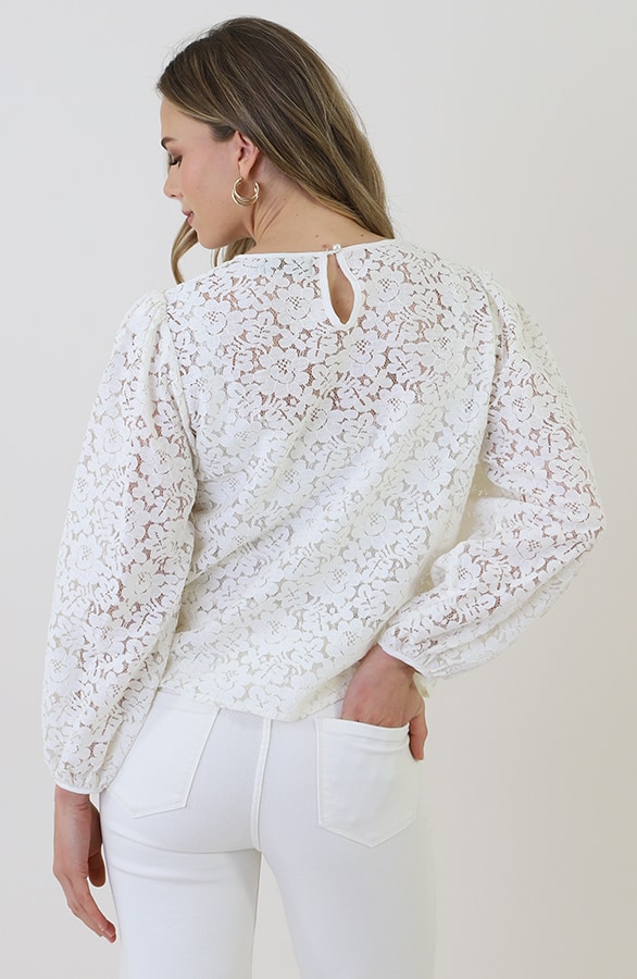 Lace Long Sleeve Blouse Ecru – tops, foto 10