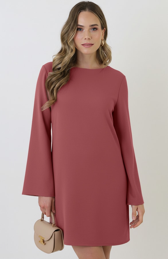 Longsleeve Jurk Open Rug Dust Roze – jurken, foto 6