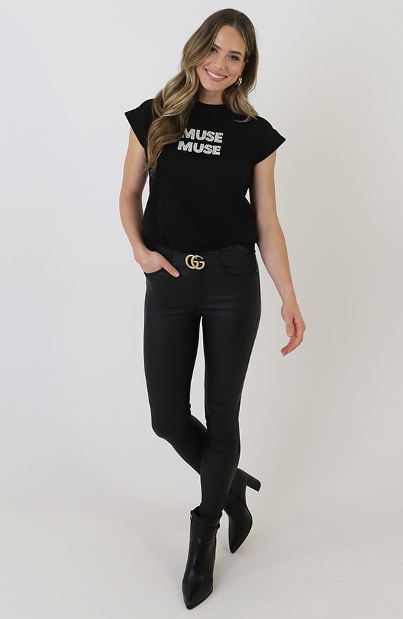Muse Muse T-shirt Zwart – tops, foto 9