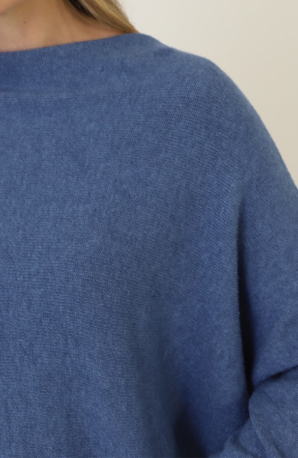 Oversized Soft Pullover Jeansblau, Foto 6