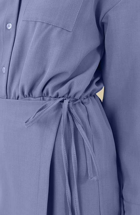 Oversized Wrap Playsuit Jeansblauw – jumpsuits en playsuits, foto 5