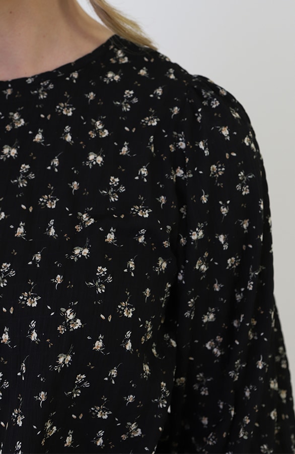 Pofmouw Luxury Top Mille Fleur Zwart – tops, foto 7