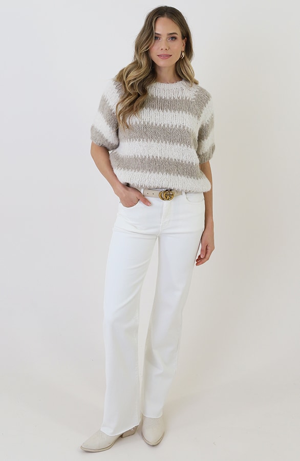 Soft Striped Sweater Ecru – truien, foto 6