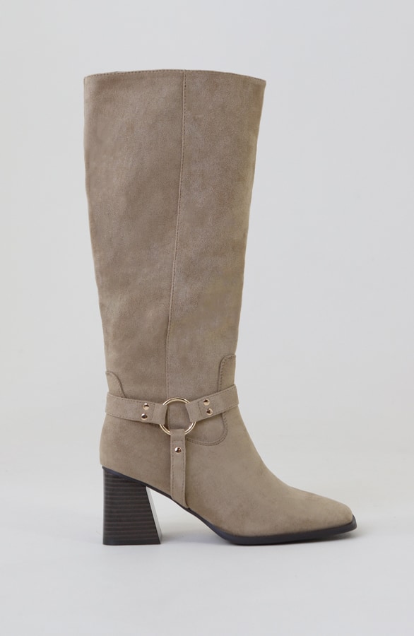 Suede Boots Met Blokhak Beige – alle schoenen, foto 2