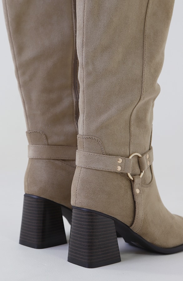 Suede Boots Met Blokhak Beige – alle schoenen, foto 3