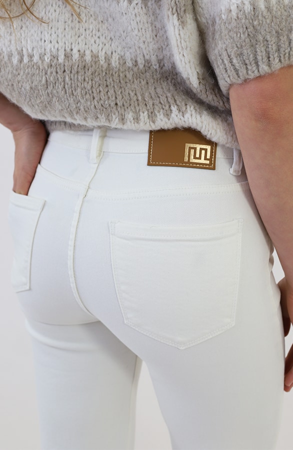 Wide Leg Jeans Offwhite Stretch FMH – spijkerbroeken, foto 4