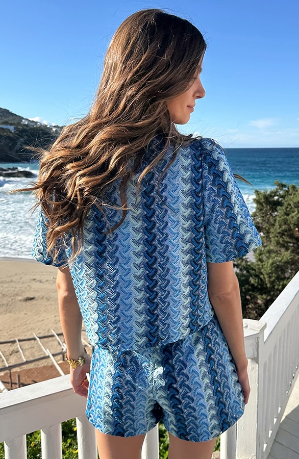 Cotton Crochet Look Top Kobalt – tops, foto 3