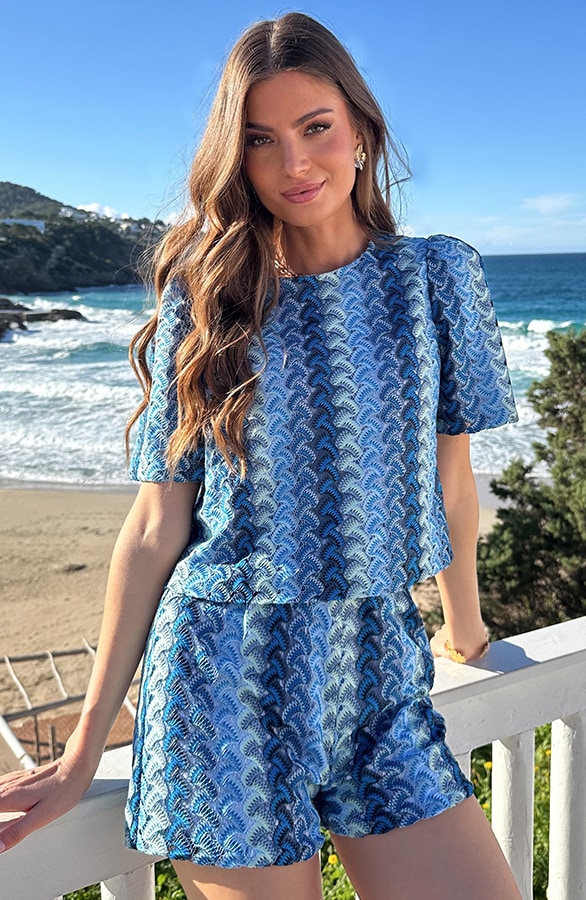 Cotton Crochet Look Short Kobalt – shorts, foto 6