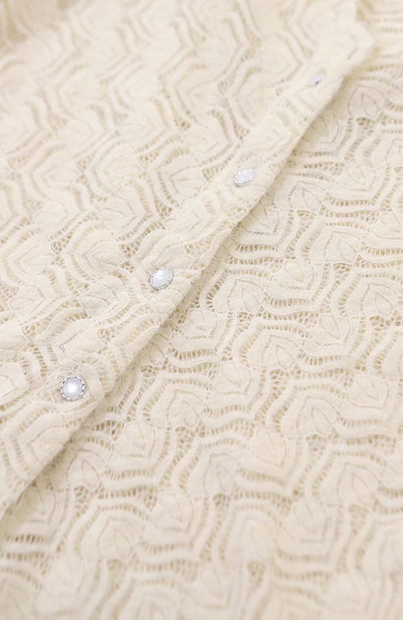 Delicate Gehaakt Vest Ecru – vesten, foto 4