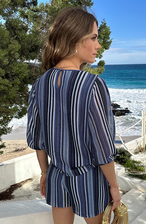 Gehaakte Short Blauw – shorts, foto 3