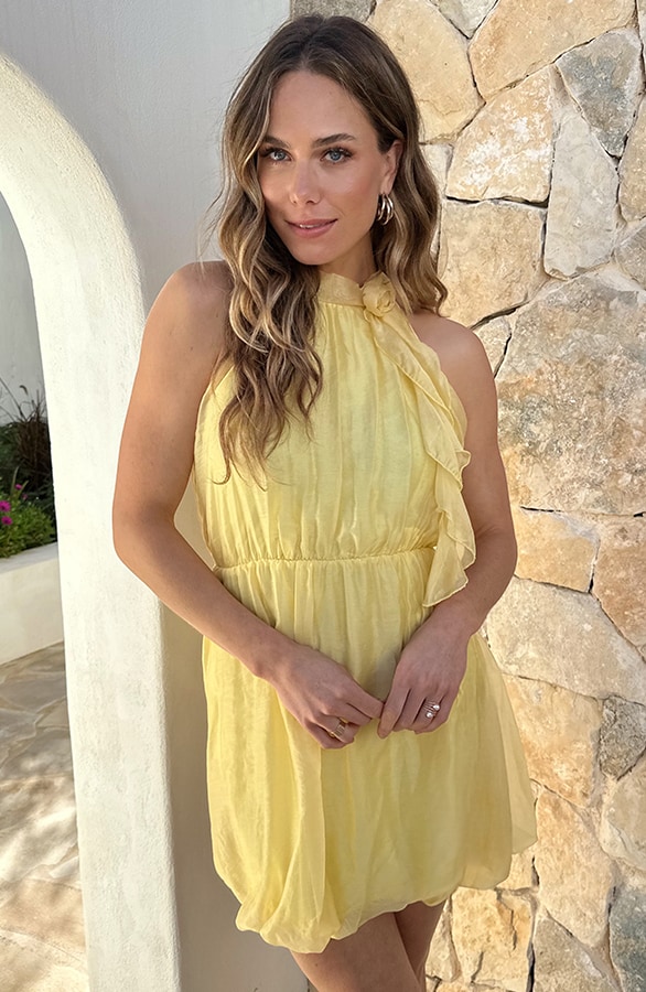 Halter Jurk Roselle Limited Butter Yellow – jurken, foto 2