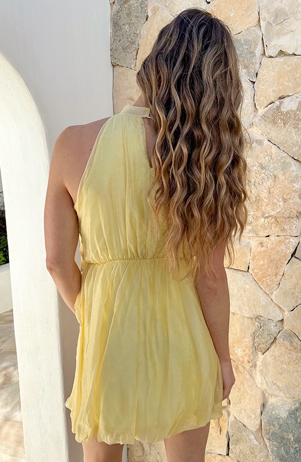 Halter Jurk Roselle Limited Butter Yellow – jurken, foto 3