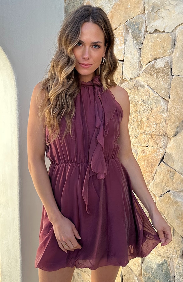 Halter Jurk Roselle Limited Wine – jurken, foto 5
