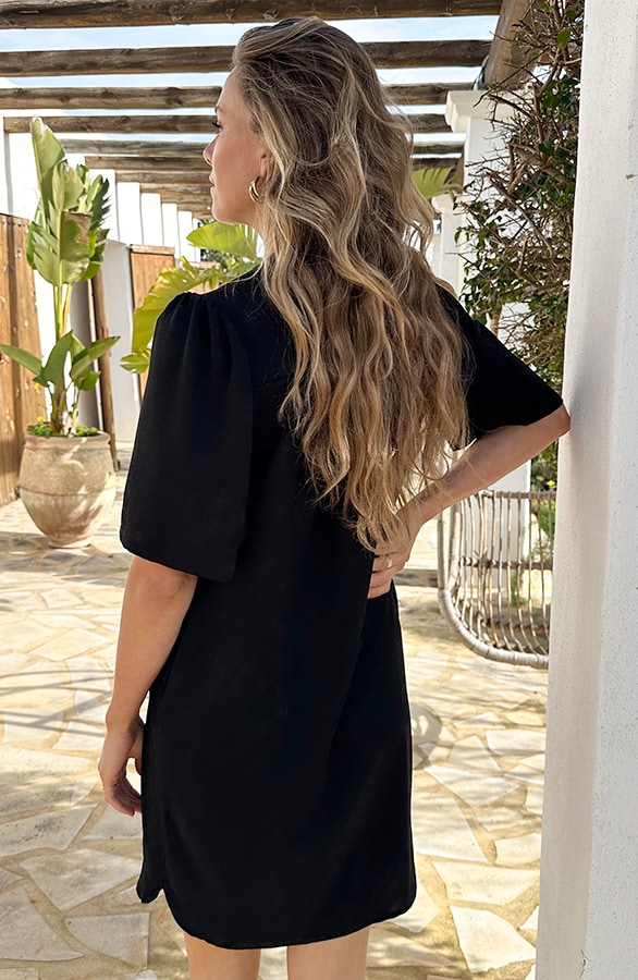 Lilly Pocket Tunika Schwarz, Kleider, Foto 4