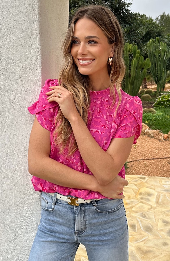 Liv Col Top Print Roze – tops, foto 4